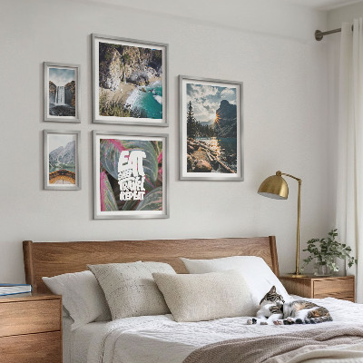 Decorațiune de perete set tablouri Peisaje cu cascade de munte