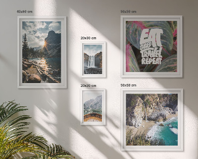 Decorațiune de perete set tablouri Peisaje cu cascade de munte