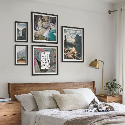 Decorațiune de perete set tablouri Peisaje cu cascade de munte