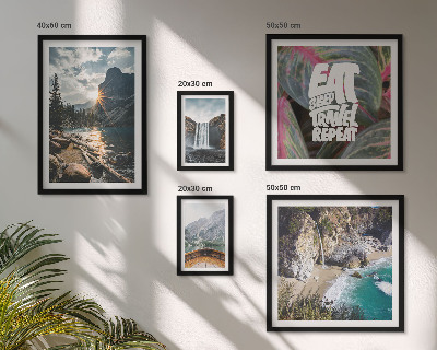 Decorațiune de perete set tablouri Peisaje cu cascade de munte