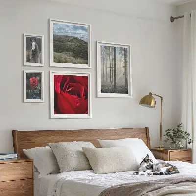 Set tablouri decorative de perete cu motive florale naturale în diferite stiluri