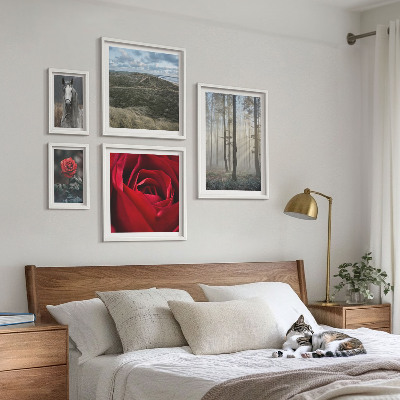 Decorațiune de perete set tablouri Flori naturale în diferite stiluri