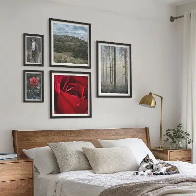Set tablouri decorative de perete cu motive florale naturale în diferite stiluri