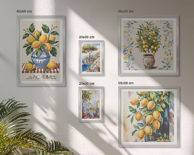 Decorațiune de perete set tablouri Citrice în stil mediteranean