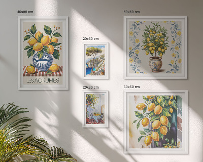 Decorațiune de perete set tablouri Citrice în stil mediteranean