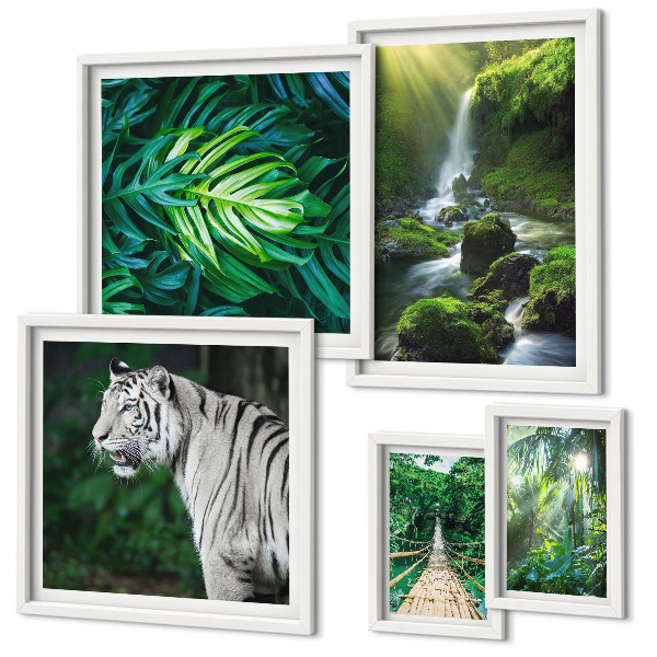 Polyptic înrămat Peisaje naturale tropicale