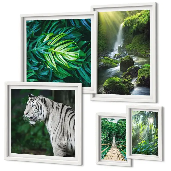 Peisaje naturale tropicale tablou poliptic înrămat