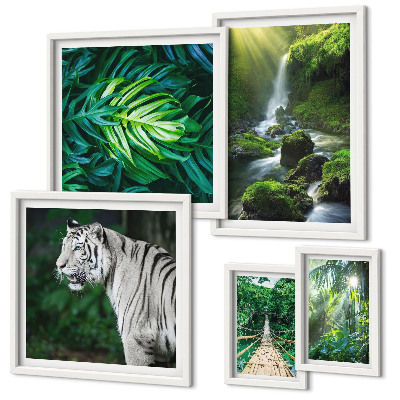 Polyptic înrămat Peisaje naturale tropicale