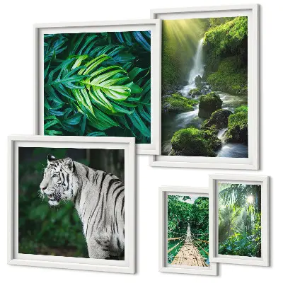Peisaje naturale tropicale tablou poliptic înrămat