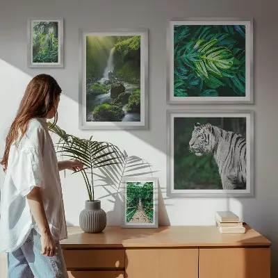 Peisaje naturale tropicale tablou poliptic înrămat