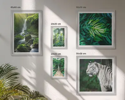 Peisaje naturale tropicale tablou poliptic înrămat