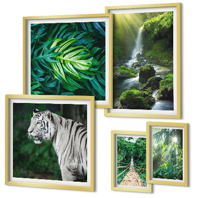 Polyptic înrămat Peisaje naturale tropicale
