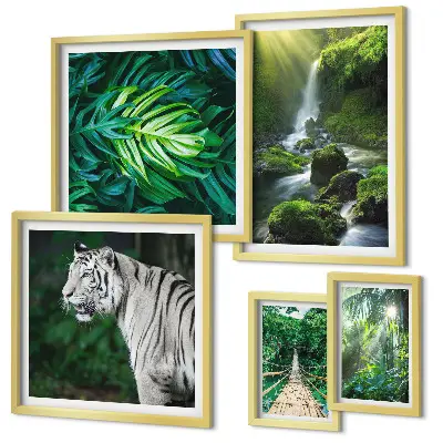 Peisaje naturale tropicale tablou poliptic înrămat