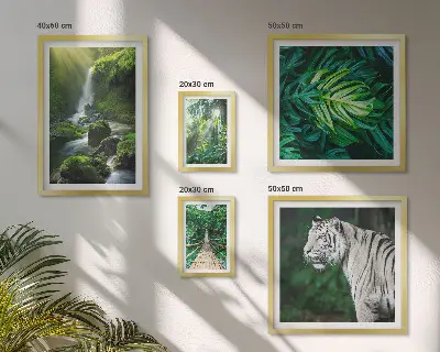 Peisaje naturale tropicale tablou poliptic înrămat