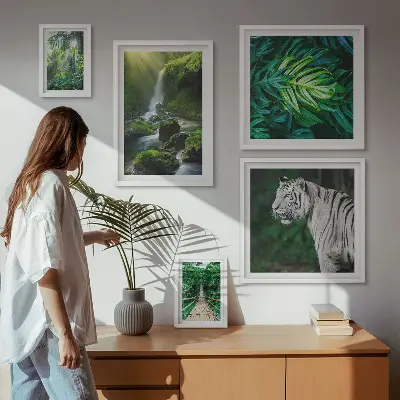 Peisaje naturale tropicale tablou poliptic înrămat