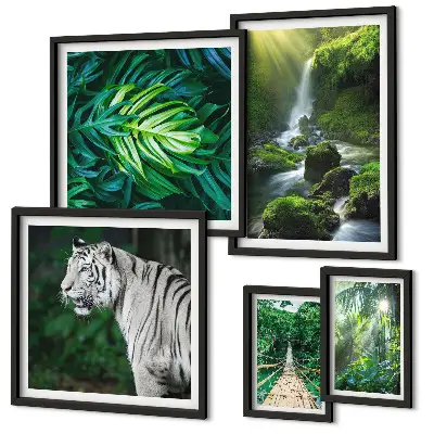 Peisaje naturale tropicale tablou poliptic înrămat