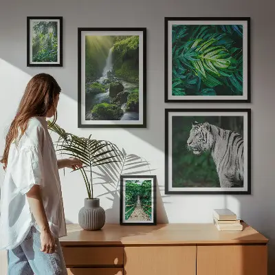 Peisaje naturale tropicale tablou poliptic înrămat