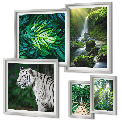 Polyptic înrămat Peisaje naturale tropicale