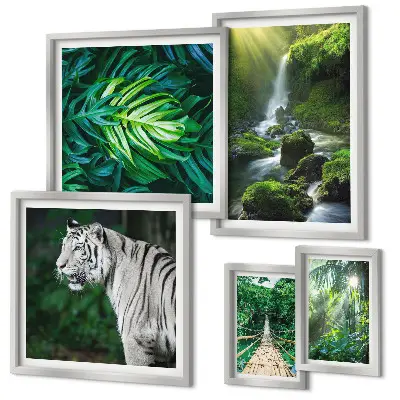 Peisaje naturale tropicale tablou poliptic înrămat