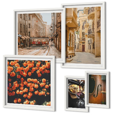 Decorațiune de perete set tablouri Străzi fermecătoare ale aromelor