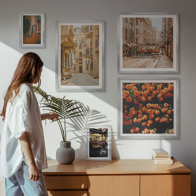 Decorațiune de perete set tablouri Străzi fermecătoare ale aromelor