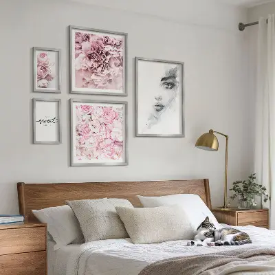 Set de tablouri decorative pentru perete un portret floral pentru casă