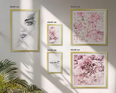 Set de tablouri decorative pentru perete un portret floral pentru casă