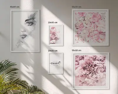 Set de tablouri decorative pentru perete un portret floral pentru casă