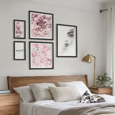 Set de tablouri decorative pentru perete un portret floral pentru casă
