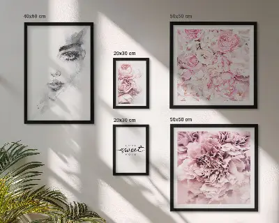Set de tablouri decorative pentru perete un portret floral pentru casă