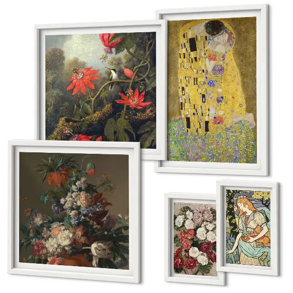 Compoziții de artă florală cu ramă poliptic