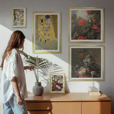 Compoziții de artă florală cu ramă poliptic