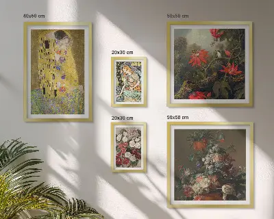 Compoziții de artă florală cu ramă poliptic