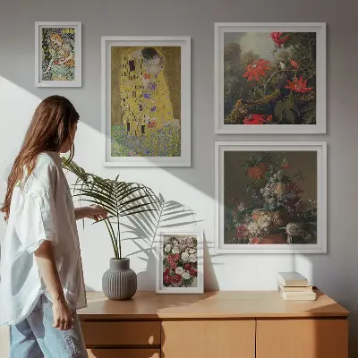 Compoziții de artă florală cu ramă poliptic