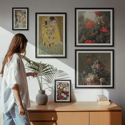 Compoziții de artă florală cu ramă poliptic