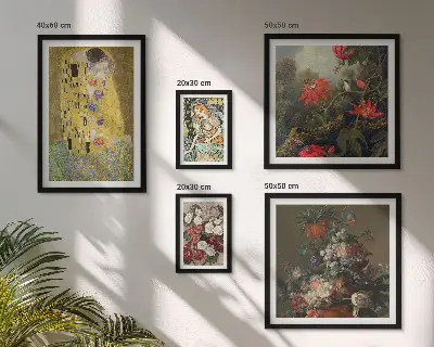 Compoziții de artă florală cu ramă poliptic