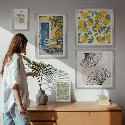 Poliptic înrămat cu motive vegetale elegante