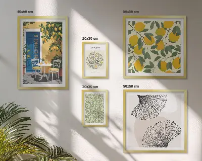 Poliptic înrămat cu motive vegetale elegante