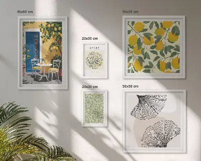 Poliptic înrămat cu motive vegetale elegante