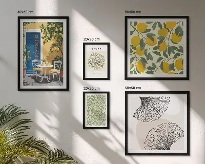 Poliptic înrămat cu motive vegetale elegante