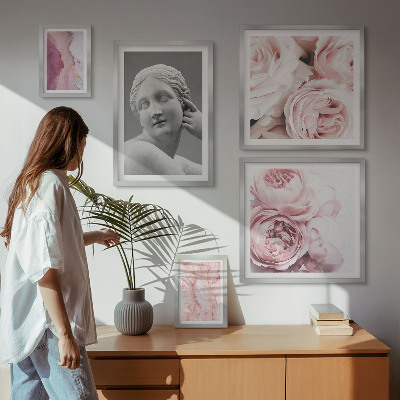 Polyptic înrămat Sculpturi florale clasice