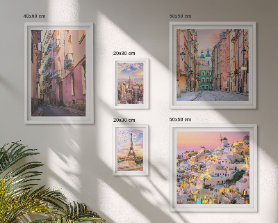 Decorațiune de perete set tablouri Orașe fermecătoare din Europa