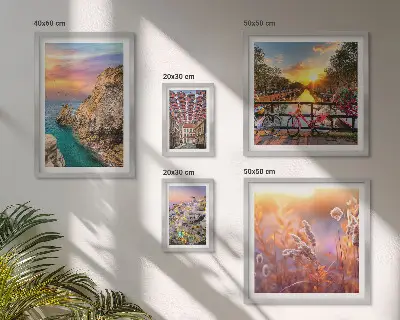 Peisaje de coastă ale Europei tablou poliptic înrămat