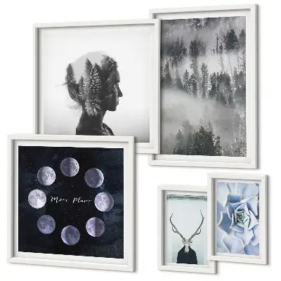 Set de tablouri decorative pentru perete cu motive naturale din natură