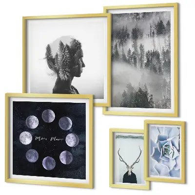 Set de tablouri decorative pentru perete cu motive naturale din natură