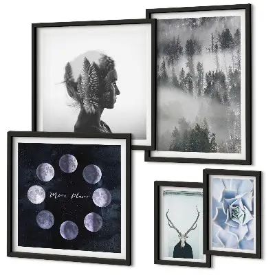 Set de tablouri decorative pentru perete cu motive naturale din natură