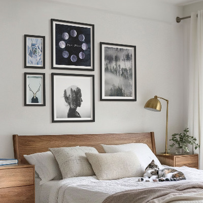 Decorațiune de perete set tablouri Motive naturale ale spațiului forestier