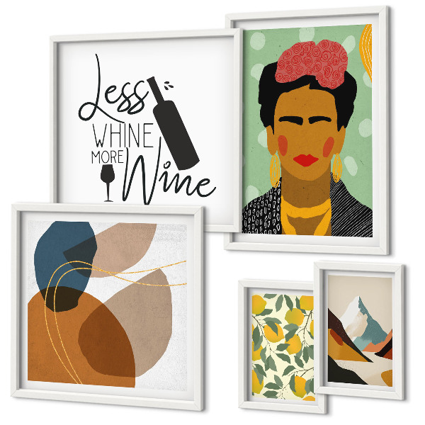 Polyptic înrămat Portrete în stil boho, abstracte