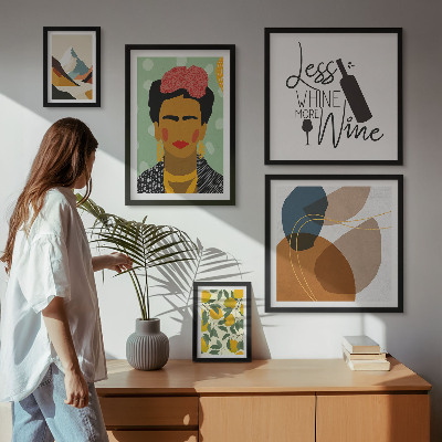 Polyptic înrămat Portrete în stil boho, abstracte