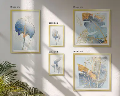 Tablou poliptic înrămat flori elegante cu aspect de natură delicată
